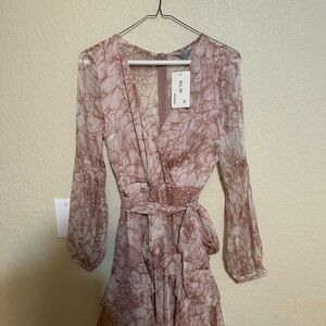 a new day Mauve Floral Long Sleeve Dress